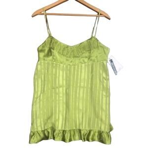 BCBGMaxAzria runway silk camisole green M